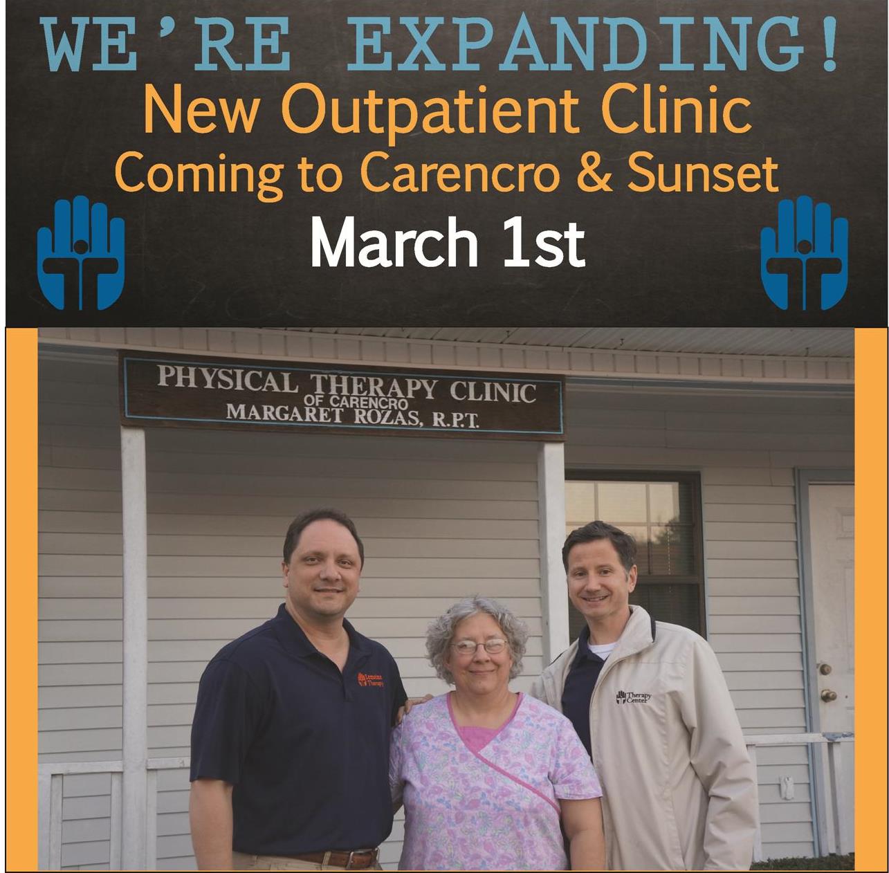 Carencro Sunset Outpatient CLinic Therapy Center